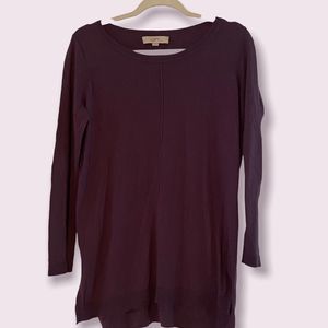 Loft- Lightweight Brown Tunic Sweater-Size Small